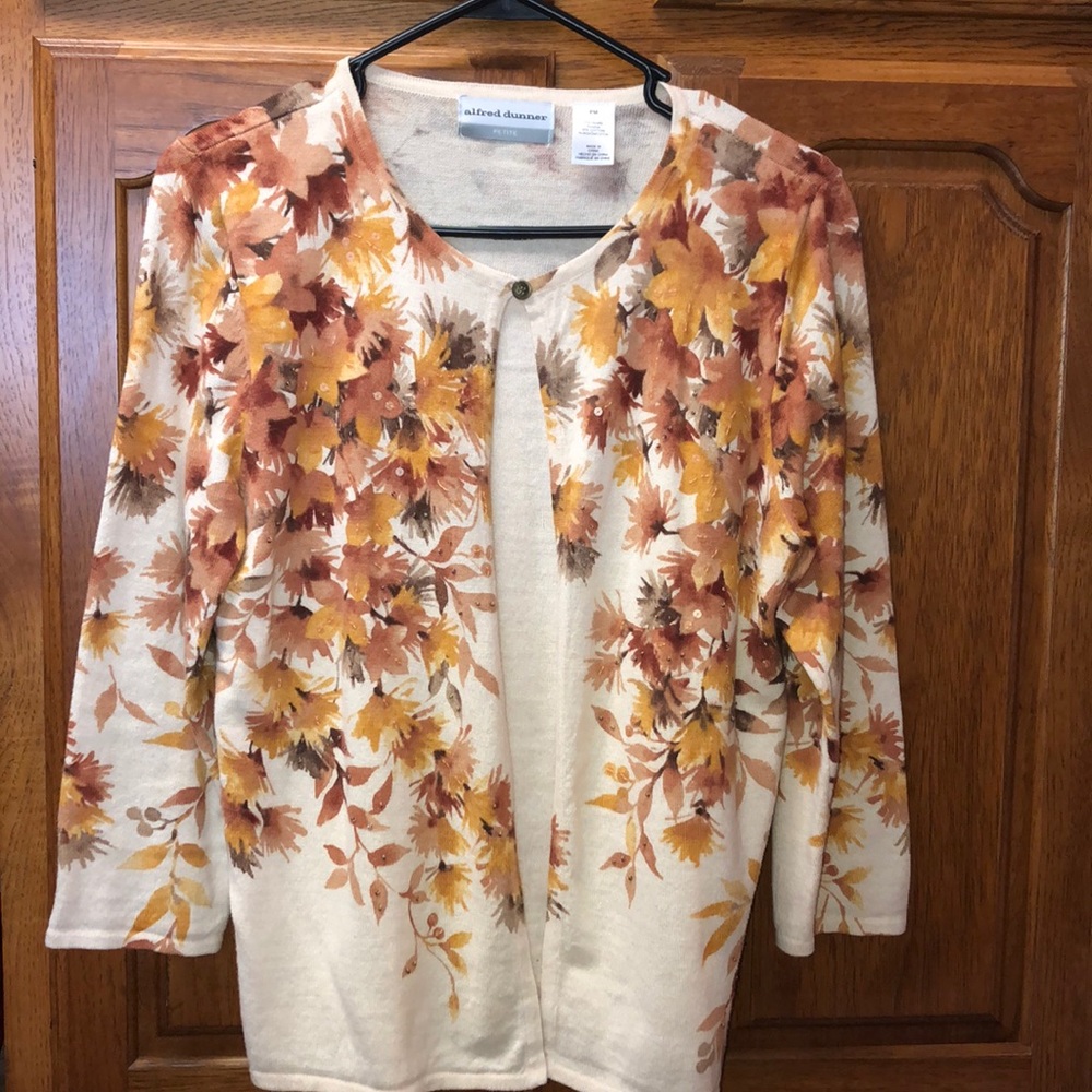 Alfred Dunner cardigan with attached knit cami